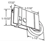 Wallace Roller for Sliding Doors | Roller Replacement for Patio Glass Door Repair | Stainless Steel with Precision Bearing Wheels | Smooth Operation (DR-100-SP) - Garage and Sliding Door Hardware