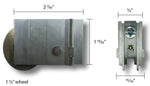 Wallace Roller for Sliding Doors | Roller Replacement for Patio Glass Door Repair | Stainless Steel with Precision Bearing Wheels | Smooth Operation (DR-100-SP) - Garage and Sliding Door Hardware