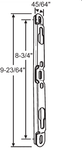 9-23/64" Roto Sliding Patio Glass Door Stainless Steel Strike Keeper + 7" Screw Hole Spacing