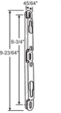 9-23/64" Roto Sliding Patio Glass Door Stainless Steel Strike Keeper + 7" Screw Hole Spacing