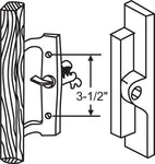 Surface Internal Replacement Wooden Handle Sliding Patio Internal Door Latch Set, 3-1/2 Inch Hole - DH-106X