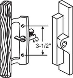 Surface Internal Replacement Wooden Handle Sliding Patio Internal Door Latch Set, 3-1/2 Inch Hole - DH-106X