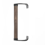 Sliding Door Patio Wood Handle with Brack Brackets and 6-1/2" Hole Spacing - Garage and Sliding Door Hardware