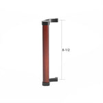 Sliding Patio Wood Door Handle with 8-1/2" Hole Spacing w/ Black Brackets - Garage and Sliding Door Hardware