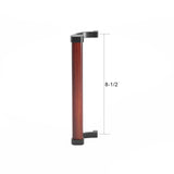 Sliding Patio Wood Door Handle with 8-1/2" Hole Spacing w/ Black Brackets - Garage and Sliding Door Hardware