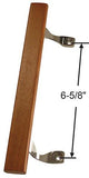 (DH-232) Wood Door Handle w/ 2 Screws Included, 6-5/8" Hole Space