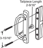 White Acorn Sliding Patio Glass Door Handle with 3-15/16" Hole Spacing- DH-280 - Garage and Sliding Door Hardware