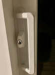 PGT Interior and Exterior Sliding Door Handle (Black or White) WITH LOCK AND KEY - Special Order Only - Garage and Sliding Door Hardware