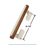(DH-558-W) Adams Rite Sliding Door Handle, 6-1/4" Hole Space- White - Garage and Sliding Door Hardware