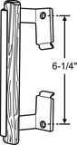 (DH-558-B) Adams Rite Sliding Door Handle, 6-1/4" Hole Space- Black - Garage and Sliding Door Hardware