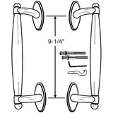 (DH-646-W) Windoor Sliding Patio Door Handle Set, Color: White - Garage and Sliding Door Hardware