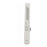 Sliding Glass Patio Door Lock Handle Set, Non-Keyed, Flush Mount, With Nite Lock,"C" Cam, and Keeper, White, 6-9/16" Screw Holes - Garage and Sliding Door Hardware