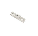 Sliding Glass Patio Door Lock Handle Set, Non-Keyed, Flush Mount, With Nite Lock,"C" Cam, and Keeper, White, 6-9/16" Screw Holes - Garage and Sliding Door Hardware
