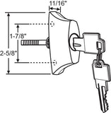 Sliding Patio Door Lock Assembly Key Cylinder and Housing (LOCKSET-16-323)