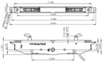 Vanguard Sliding Patio Door Mortise Lock with 7-11/16" Hole Spacing - DL-16-544WX - Garage and Sliding Door Hardware