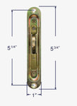 Mortise Lock and Trim Plate Keeper | 1" Wide With 5-1/4" Screw Holes With 45 Degree Keyway  (DL-702)