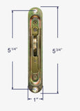 Mortise Lock and Trim Plate Keeper | 1" Wide With 5-1/4" Screw Holes With 45 Degree Keyway  (DL-702)