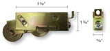 P.E. Tandem Roller Assembly for Sliding Glass Doors | Roller Replacement for Patio Glass Door Repair | Fix and Repair Sliding Door Roller Wheels (DR-269) - Garage and Sliding Door Hardware