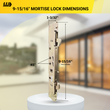 (DL-680) -Amesbury Truth Multi-Point Mortise Lock With NO face plate - 10"