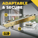 10" Dual Point Mortise Lock, 9-7/8" Hole Spacing, Compatible with either Center or Offset Latch Position
