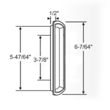 Recessed Plate Exterior Pull Handle for Sliding Door (DH-16-740)
