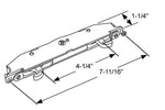 Vanguard Sliding Patio Door Mortise Lock with 7-11/16" Hole Spacing - DL-16-544WX - Garage and Sliding Door Hardware