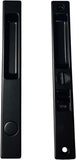Sliding Glass Patio Door Lock Handle Set, Non-Keyed, Flush Mount, With Nite Lock,"C" Cam, and Keeper, White, 6-9/16" Screw Holes - Garage and Sliding Door Hardware