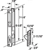 Sliding Glass Patio Door Handle Set, Flush Mount, Non-Keyed, 6-5/8" Screw Holes | Sliding Door Handle Replacement Hardware Repair Fix Sliding Door (DL-502) - Garage and Sliding Door Hardware