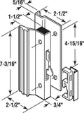 Sliding Glass Door Handle Set, 4-15/16 In. Hole Spacing, Extruded Aluminum, Black | Fix and Replace Patio Door Handle Set (DH-152) - Garage and Sliding Door Hardware