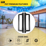 PGT 10" Black Sliding Door Handle Set w/ 3-7/8" Hole Spacing - Garage and Sliding Door Hardware