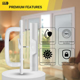 (DH-204-C-W) Windor Handle for Sliding Door - Center Latch, White - Garage and Sliding Door Hardware