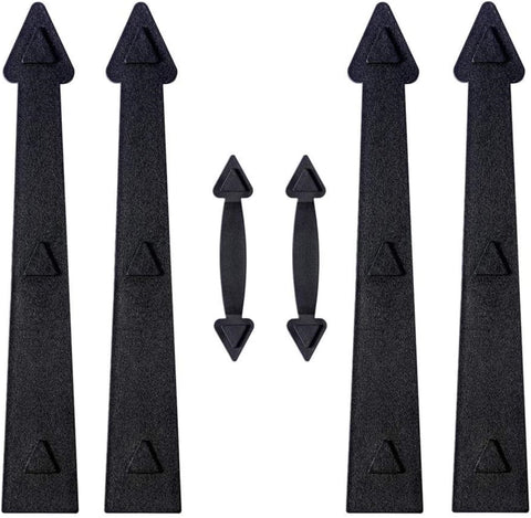 Garage Door Black Magnetic Handles and Hinges Hardware Kit - Garage Hardware Accents Curb Appeal Set - Garage and Sliding Door Hardware
