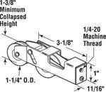 Delmar Roller Assembly for Sliding Door | Tandem Roller Replacement for Patio Glass Door Repair | 1 ¹/₄" Precision Bearing Wheels | Fix and Repair Sliding Door Roller Wheels (DR-266) - Garage and Sliding Door Hardware