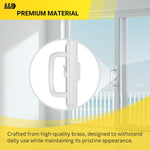 (DH-204-C-W) Windor Handle for Sliding Door - Center Latch, White - Garage and Sliding Door Hardware