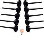 2" Roller, 6200ZZ Bearing Extra Quite Nylon Roller, 7" Stem, Pack of 10 Black Series