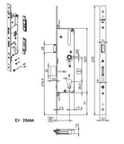Giesse Multipoint Lock Gear 856-10021 - Garage and Sliding Door Hardware