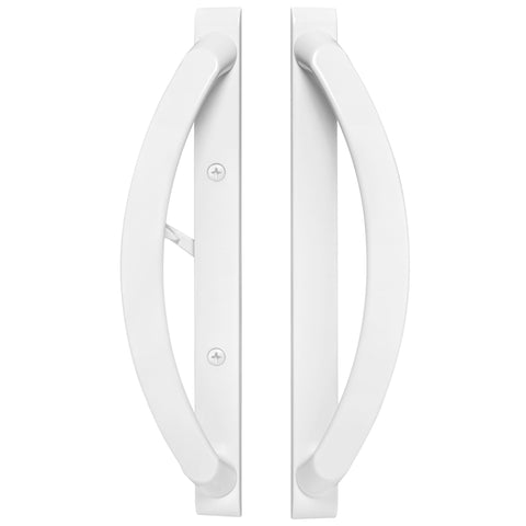 11" Sliding Patio Door Handle White NON-KEYED - 3-15/16" Hole Spacing- DH-741-WHITE