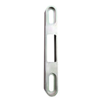 Sliding Patio Door Keeper with 4-7/32" Slotted Holes and 1/2" depth - Garage and Sliding Door Hardware