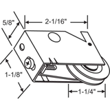 Crossly Roller for Sliding Glass Doors l Stainless Steel - Garage and Sliding Door Hardware