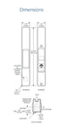 (DH-391-B) Adams Rite Flush Mount Handle No Mortise Lock, Black - Garage and Sliding Door Hardware