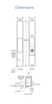 (DH-391-M-B) Adams Rite Flush Mount Handle With Mortise Lock, Black - Garage and Sliding Door Hardware