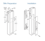 (DH-391-B) Adams Rite Flush Mount Handle No Mortise Lock, Black - Garage and Sliding Door Hardware