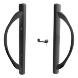 (DH-588-B) Amesbury Truth Handle Set For Doors, 3-15/16" Hole Space- BLACK