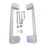 White Interlock Crest Sliding Patio Door Handle 13-714W - Garage and Sliding Door Hardware