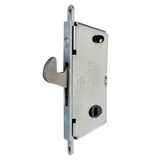 Sliding Door Mortise Lock SQUARE face 45-degree with hook out and 3-11/16" Hole Spacing DL-170-SQUARE