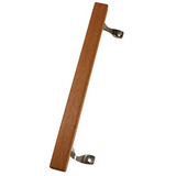 (DH-17542) Wood Door Handle w/ Chrome Bracket 2 Screws Included, 9-5/8" Hole Space