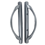 (DH-588-G) Amesbury Truth Handle Set For Doors, 3-15/16" Hole Space- Grey