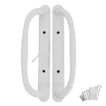 (DH-430-W) Truth Sliding Door Handle Set, Center Latch, No Key, 3-15/16" Hole Space- White - Garage and Sliding Door Hardware