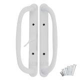 (DH-430-W) Truth Sliding Door Handle Set, Center Latch, No Key, 3-15/16" Hole Space- White - Garage and Sliding Door Hardware