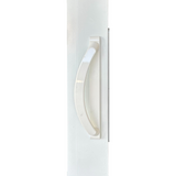 11" Sliding Patio Door Handle White NON-KEYED - 3-15/16" Hole Spacing- DH-741-WHITE